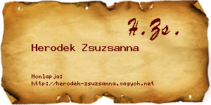 Herodek Zsuzsanna névjegykártya